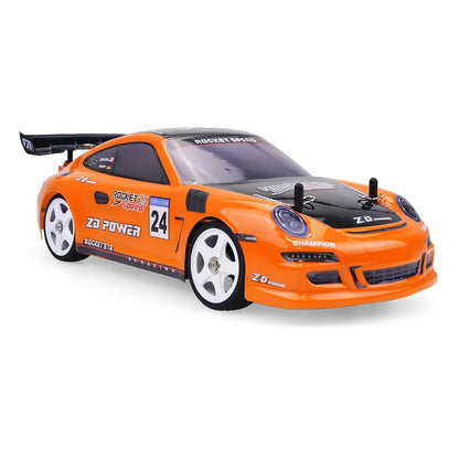 Voiture télécommandée Porsche orange à haute vitesse