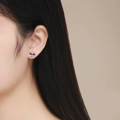 Boucles d’oreilles papillon en argent sterling 925