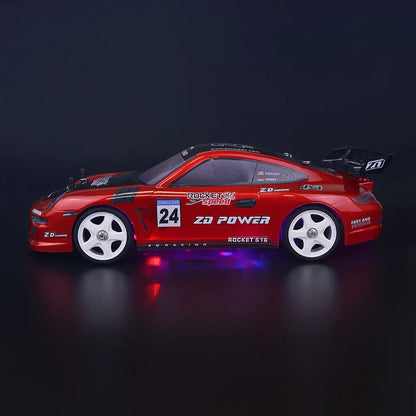 Voiture télécommandée Porsche rouge à haute vitesse