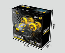 Voiture amphibie télécommandée pour enfants Jaune