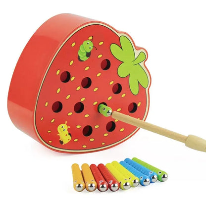 Jouets Montessori ensemble de pommes et fraises pour apprendre les couleurs et les formes pour enfants