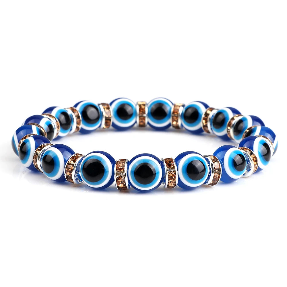 Bracelet perle en verre élastique pour enfant
