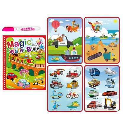Livre Montessori de coloriage magique avec stylo à eau pour apprendre les couleurs