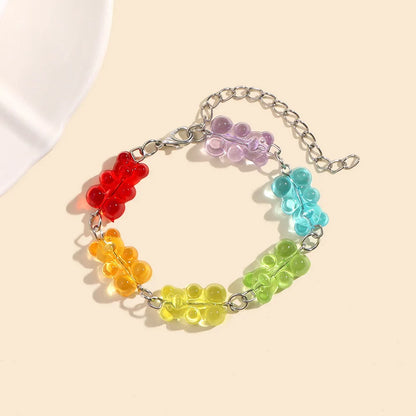 Bracelet en bonbon arc-en-ciel pour fille
