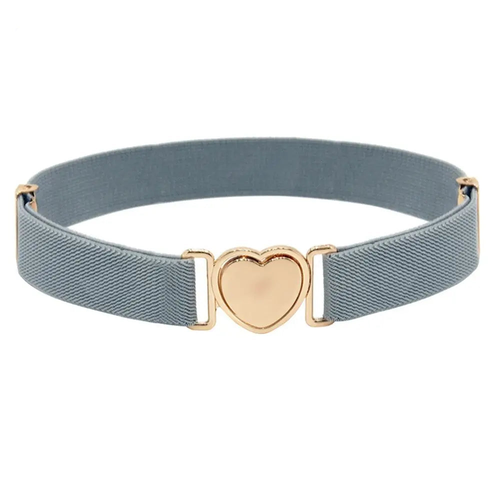 Ceinture élastique avec boucle en cœur enfant pour fille