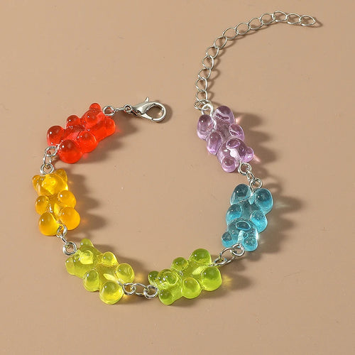 Bracelet en bonbon arc-en-ciel pour fille