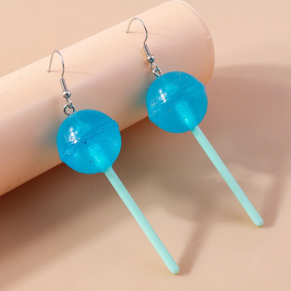 Boucles d’oreilles pendantes à motif sucette
