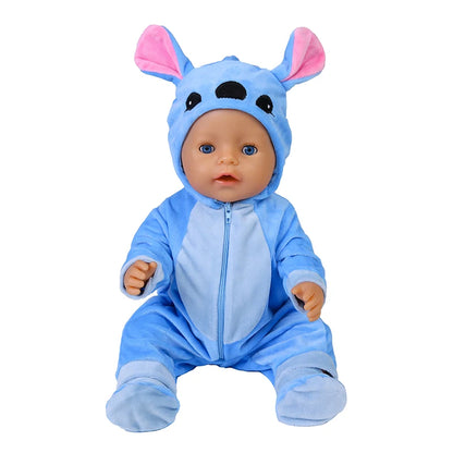 Vêtement pour poupée bébé 43 cm pyjama Stitch
