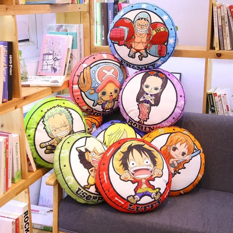 Coussin rond en peluche One piece