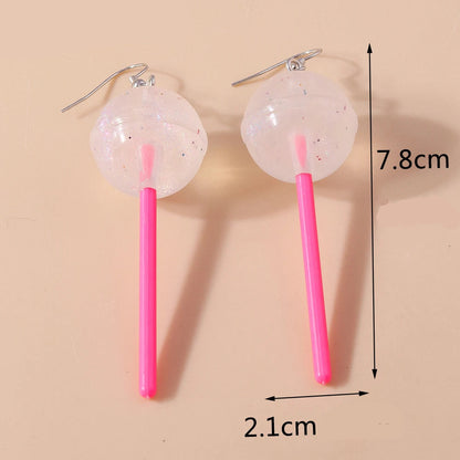 Boucles d’oreilles pendantes à motif sucette