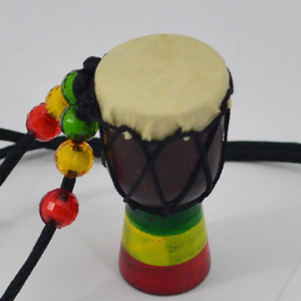 Collier ethnique avec pendentif tambour africain