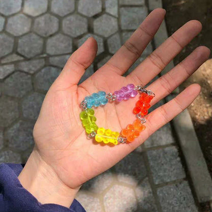 Bracelet en bonbon arc-en-ciel pour fille