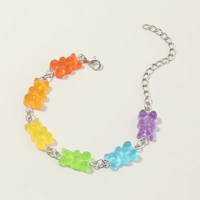 Bracelet en bonbon arc-en-ciel pour fille