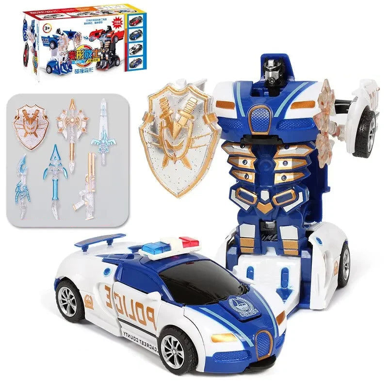 Jouet Transformers voiture de police pour enfant