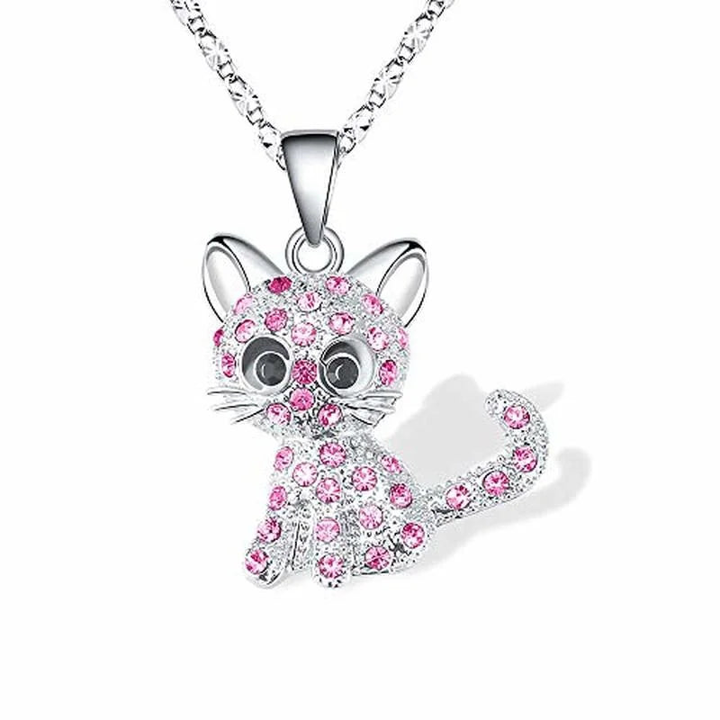 Collier avec pendentif chat pour enfant