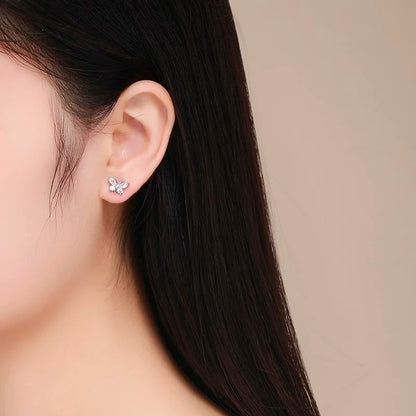 Boucles d’oreilles papillon en argent sterling 925