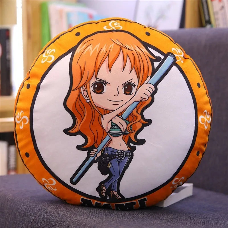 Coussin rond en peluche One piece