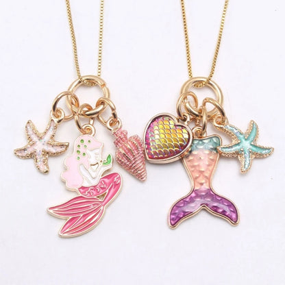 Collier à chaîne avec pendentif animaux marins