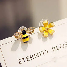 Boucles d’oreilles en forme d’abeille et fleur pour fille