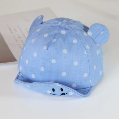 Bonnet casquette à pois avec oreille