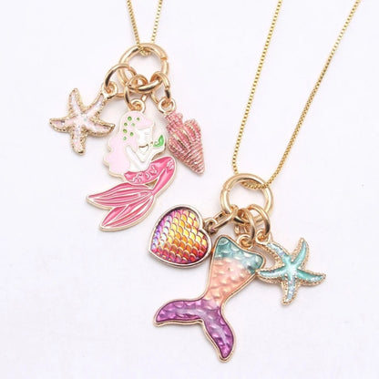 Collier à chaîne avec pendentif animaux marins