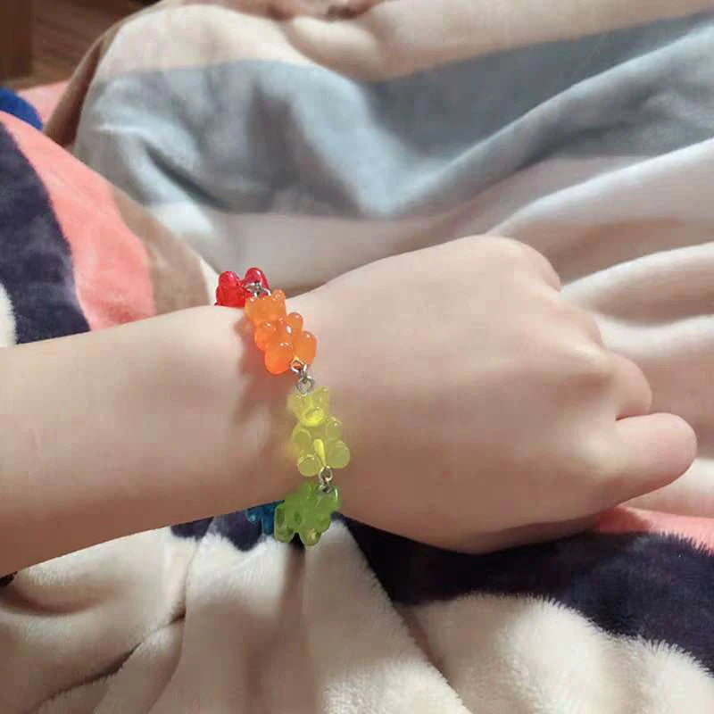 Bracelet en bonbon arc-en-ciel pour fille