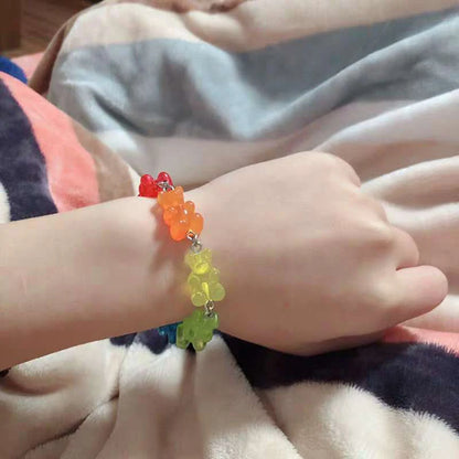 Bracelet en bonbon arc-en-ciel pour fille
