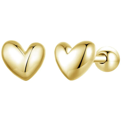 Clou d’oreille à vis en forme de coeur