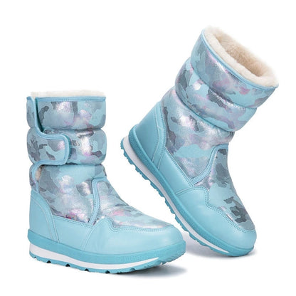 Bottes polaires antidérapantes en peluche pour enfants
