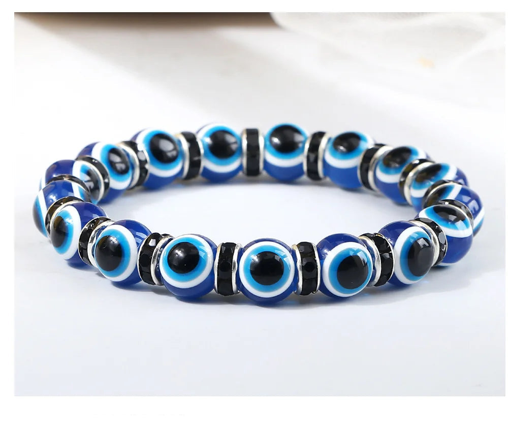 Bracelet perle en verre élastique pour enfant