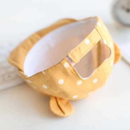 Bonnet casquette à pois avec oreille