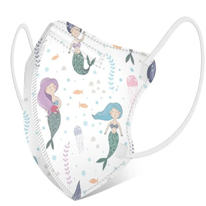 Masque en coton à motif animal pour enfant lot de 10 - filtre à 4 couches