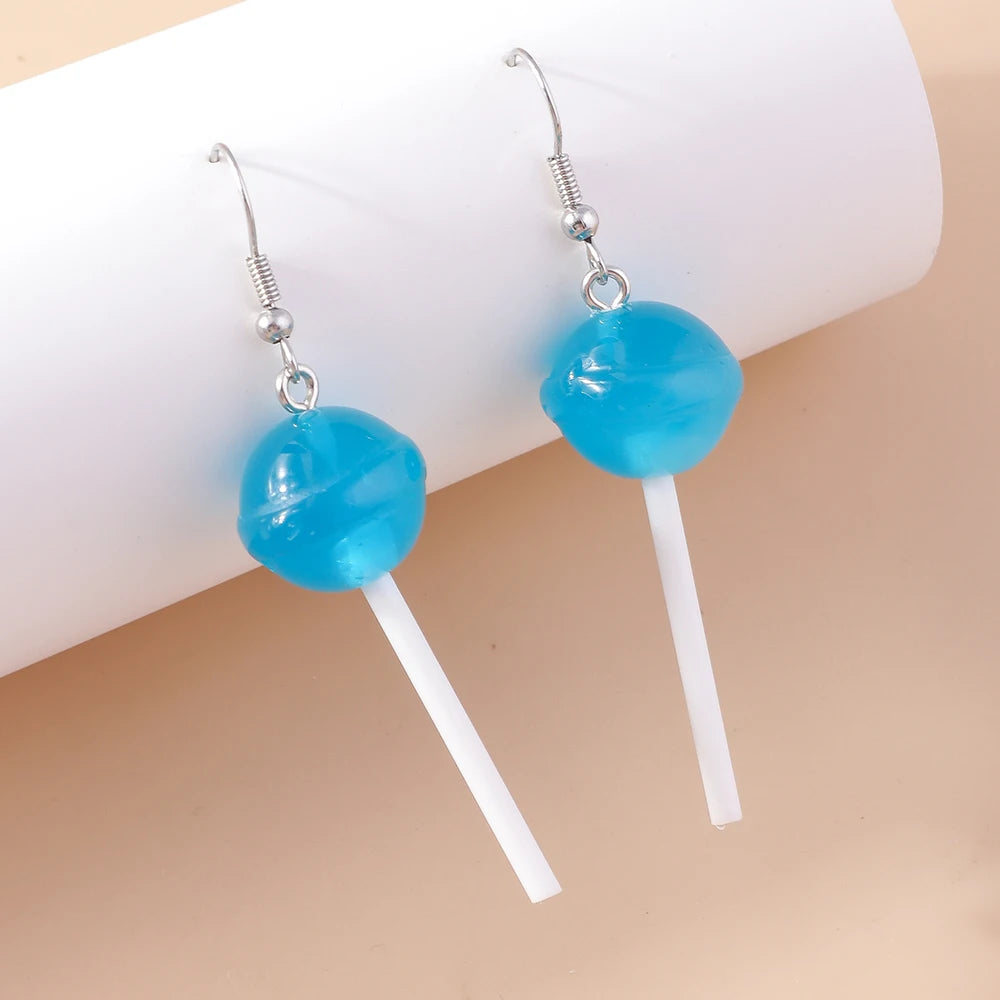 Boucles d’oreilles pendantes à motif sucette