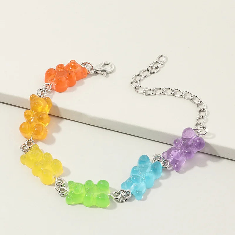 Bracelet en bonbon arc-en-ciel pour fille