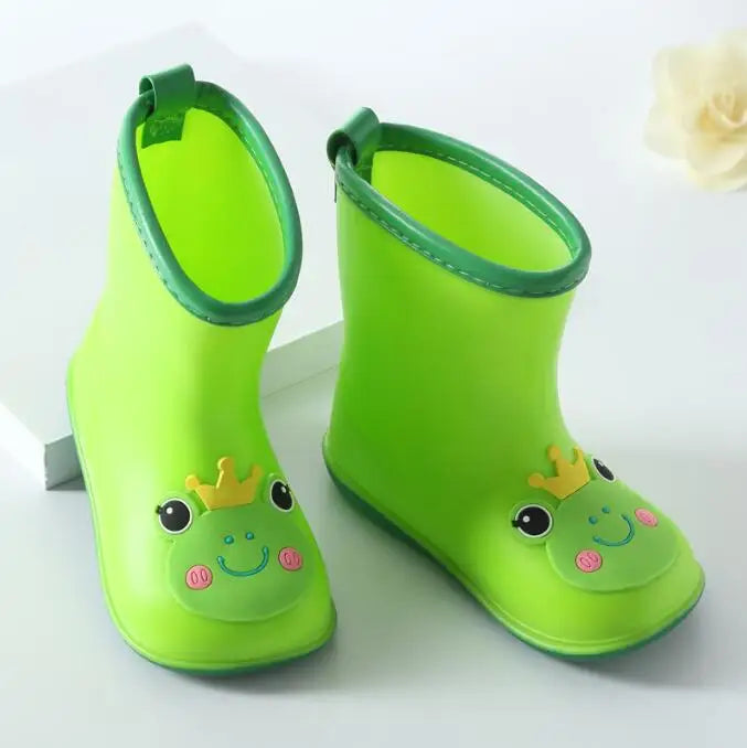 Bottes en caoutchouc souple à motifs animaux pour enfants