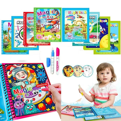 Livre Montessori de coloriage magique avec stylo à eau pour apprendre les couleurs