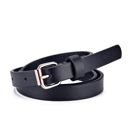 Ceinture en cuir à boucle carrée colorée