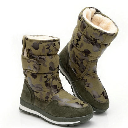 Bottes polaires antidérapantes en peluche pour enfants