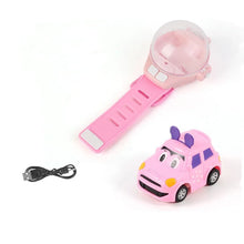Voiture montre télécommandée rose pour enfants