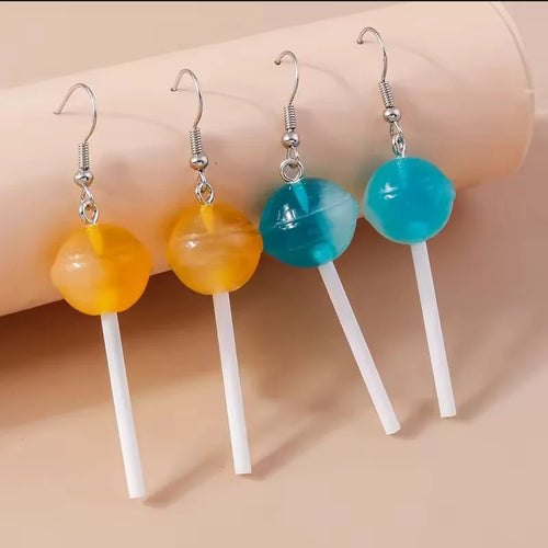 Boucles d’oreilles pendantes à motif sucette