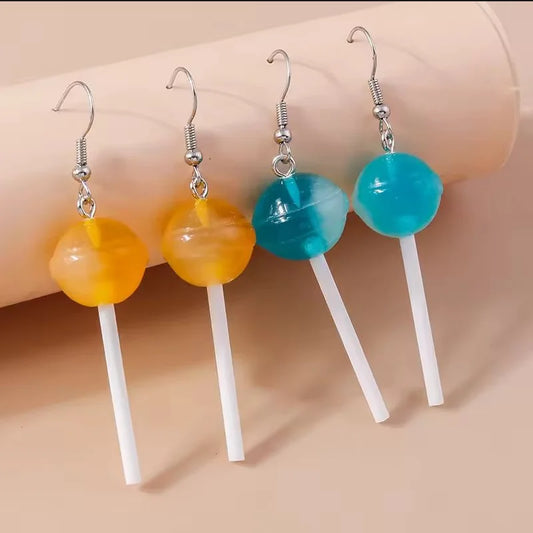 Boucles d’oreilles pendantes à motif sucette