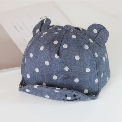 Bonnet casquette à pois avec oreille