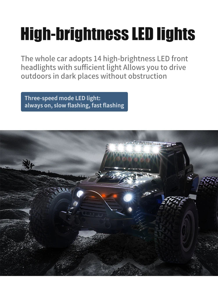 Voiture de course radiocommandée 4×4 pour adulte 4WD 1/28 50km/h