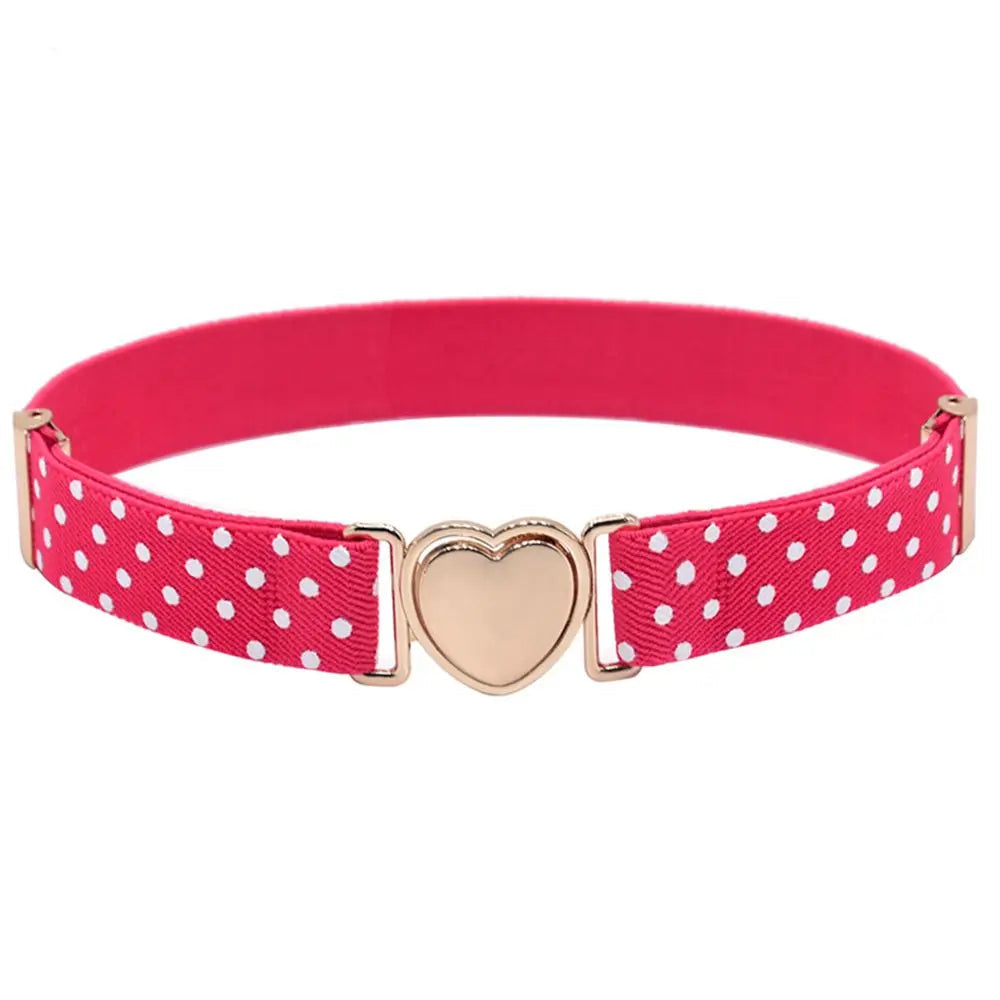 Ceinture élastique avec boucle en cœur enfant pour fille