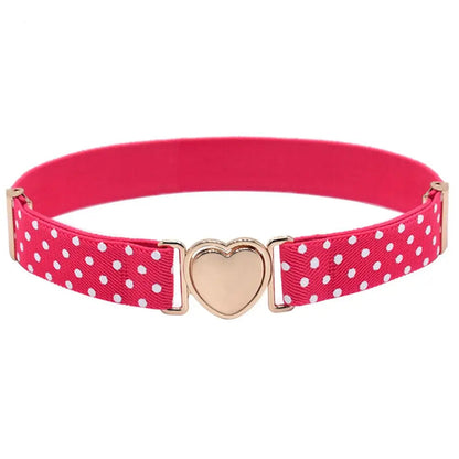 Ceinture élastique avec boucle en cœur enfant pour fille