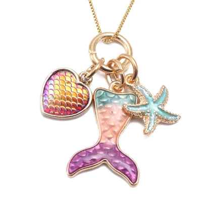 Collier à chaîne avec pendentif animaux marins