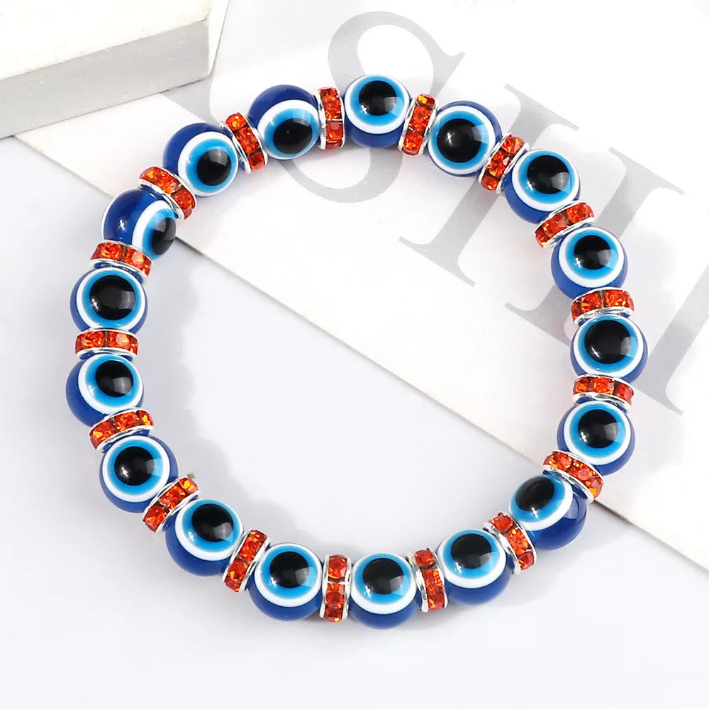 Bracelet perle en verre élastique pour enfant