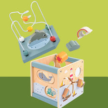 Cube d'activité Montessori en bois - Océan