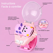 Voiture montre télécommandée rose pour enfants