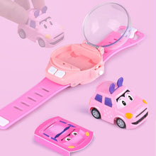 Voiture montre télécommandée rose pour enfants
